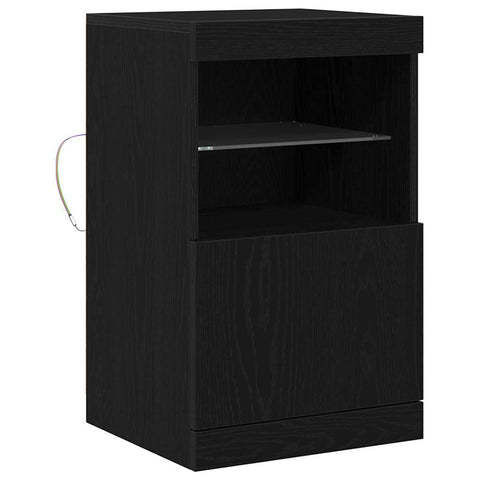 vidaXL Sideboard Black oak 41 x 37 x 67 cm Engineered wood