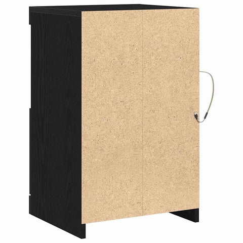 vidaXL Sideboard Black oak 41 x 37 x 67 cm Engineered wood