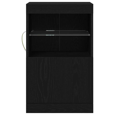 vidaXL Sideboard Black oak 41 x 37 x 67 cm Engineered wood