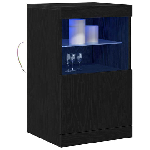 vidaXL Sideboard Black oak 41 x 37 x 67 cm Engineered wood
