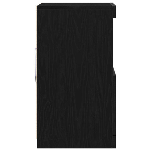 vidaXL Sideboard Black oak 41 x 37 x 67 cm Engineered wood