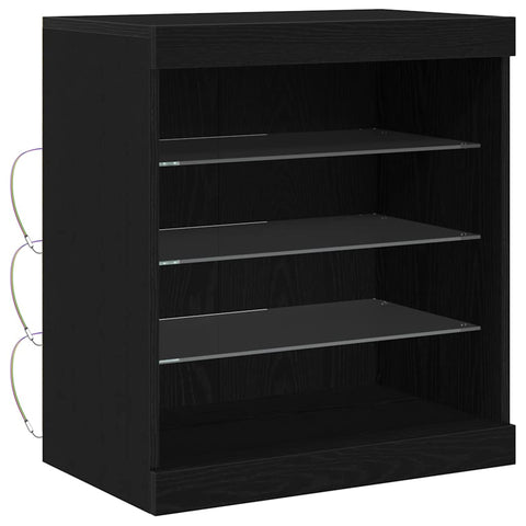 vidaXL Sideboard Black Oak 60.5 x 37 x 67 cm Engineered Wood
