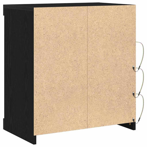 vidaXL Sideboard Black Oak 60.5 x 37 x 67 cm Engineered Wood