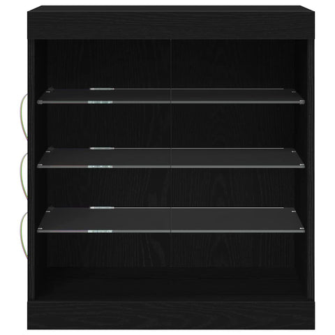 vidaXL Sideboard Black Oak 60.5 x 37 x 67 cm Engineered Wood