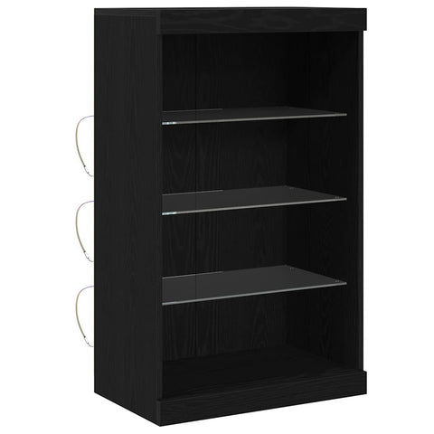 vidaXL Sideboard Black Oak 60.5 x 37 x 100 cm Engineered Wood