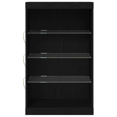 vidaXL Sideboard Black Oak 60.5 x 37 x 100 cm Engineered Wood