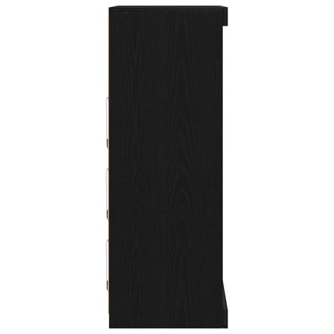 vidaXL Sideboard Black Oak 60.5 x 37 x 100 cm Engineered Wood