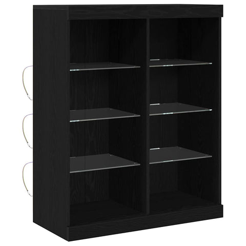 vidaXL Sideboard Black oak 41 x 37 x 100 cm Engineered Wood