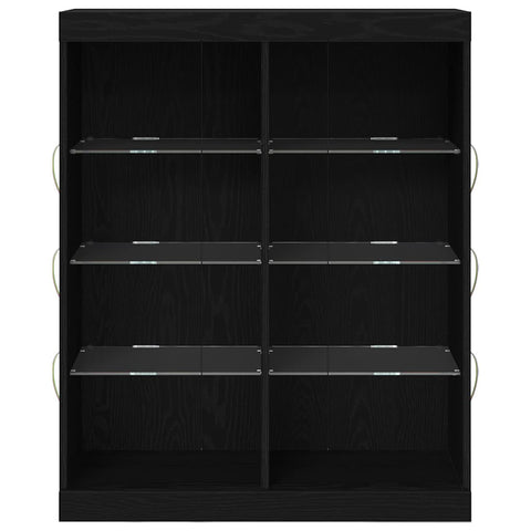 vidaXL Sideboard Black oak 41 x 37 x 100 cm Engineered Wood