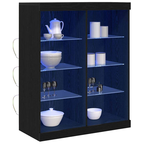 vidaXL Sideboard Black oak 41 x 37 x 100 cm Engineered Wood