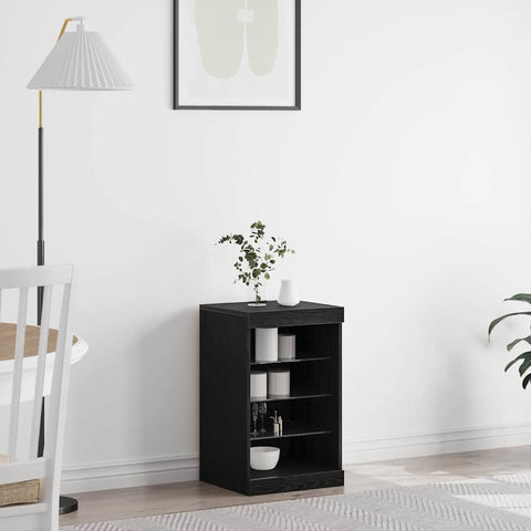 vidaXL Sideboard Black Oak 41 x 37 x 67 cm Engineered Wood