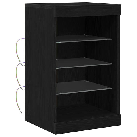 vidaXL Sideboard Black Oak 41 x 37 x 67 cm Engineered Wood
