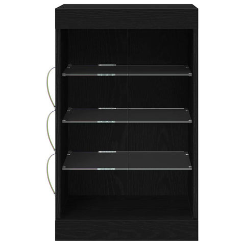 vidaXL Sideboard Black Oak 41 x 37 x 67 cm Engineered Wood