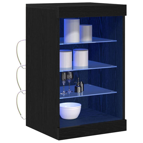 vidaXL Sideboard Black Oak 41 x 37 x 67 cm Engineered Wood