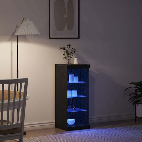 vidaXL Sideboard Black oak 41 x 37 x 100 cm Engineered Wood