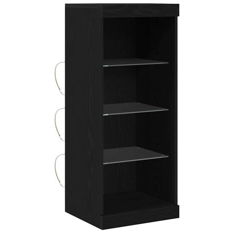 vidaXL Sideboard Black oak 41 x 37 x 100 cm Engineered Wood