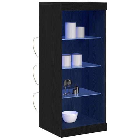 vidaXL Sideboard Black oak 41 x 37 x 100 cm Engineered Wood