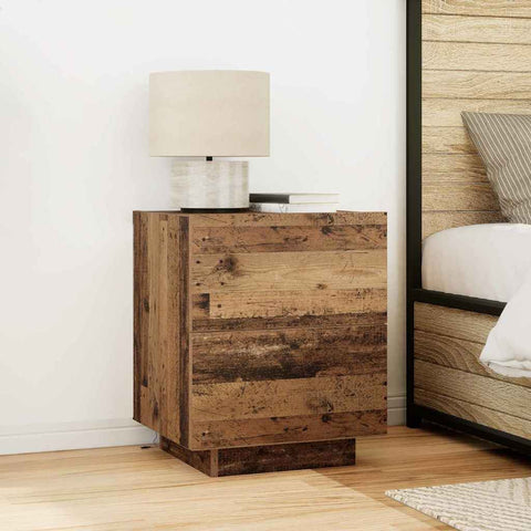 vidaXL Bedside Cabinet with Drawer with Old Wood 45 x 40 x 55 cm