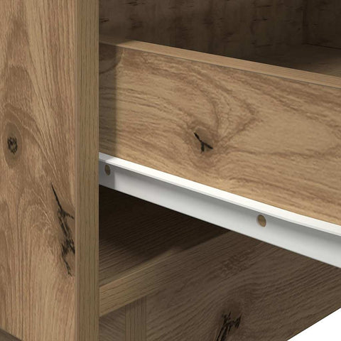 vidaXL Bedside Cabinet with Drawer 2 pcs Artisan oak