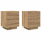 vidaXL Bedside Cabinet with Drawer 2 pcs Artisan oak