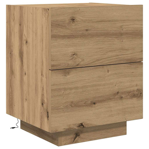 vidaXL Bedside Cabinet with Drawer 2 pcs Artisan oak