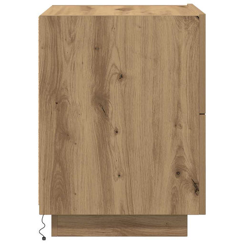 vidaXL Bedside Cabinet with Drawer 2 pcs Artisan oak