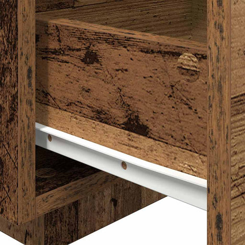 vidaXL Bedside Cabinet Old wood 40 x 39 x 37 cm Engineered wood