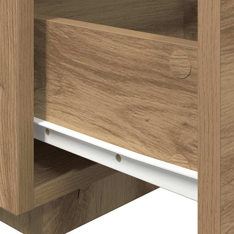 vidaXL Bedside Cabinet Artisan oak 40 x 39 x 37 cm Engineered wood
