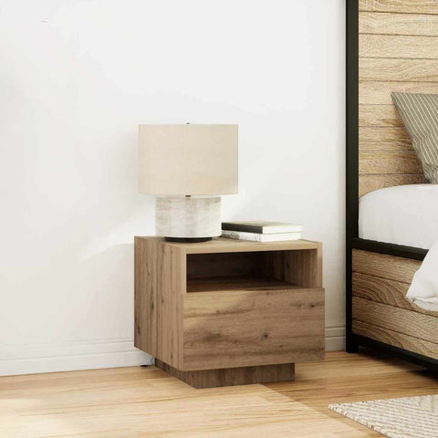 vidaXL Bedside Cabinet Artisan oak 40 x 39 x 37 cm Engineered wood