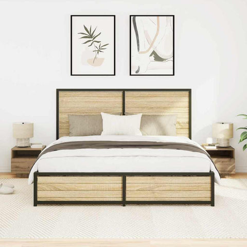 vidaXL Bedside Cabinet with Drawer 2 pcs Artisan oak 40 x 39 x 37 cm