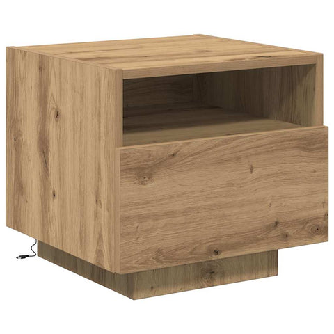 vidaXL Bedside Cabinet with Drawer 2 pcs Artisan oak 40 x 39 x 37 cm