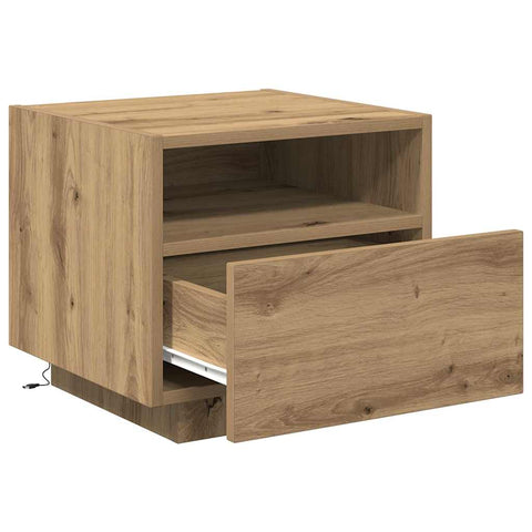 vidaXL Bedside Cabinet with Drawer 2 pcs Artisan oak 40 x 39 x 37 cm