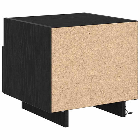 vidaXL Bedside Cabinet Black oak 40 x 39 x 37 cm Engineered wood