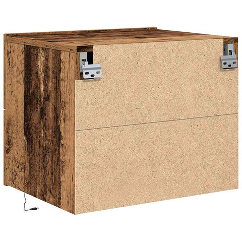 vidaXL Wall-mounted Bedside Cabinet Old wood 50 x 39 x 41 cm