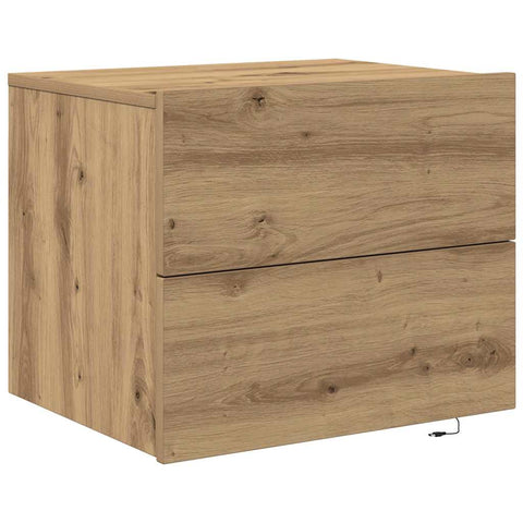 vidaXL Wall-mounted Bedside Cabinet 2 pcs Artisan oak 50 x 39 x 41 cm