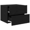 vidaXL Wall-mounted Bedside Cabinet 2 pcs Black oak 50 x 39 x 41 cm