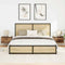 vidaXL Wall-mounted Bedside Cabinet 2 pcs Old wood 50 x 36 x 30 cm