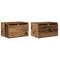 vidaXL Wall-mounted Bedside Cabinet 2 pcs Old wood 50 x 36 x 30 cm