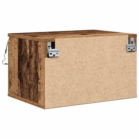 vidaXL Wall-mounted Bedside Cabinet 2 pcs Old wood 50 x 36 x 30 cm