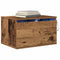 vidaXL Wall-mounted Bedside Cabinet 2 pcs Old wood 50 x 36 x 30 cm