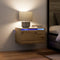 vidaXL Wall-mounted Bedside Cabinet Artisan oak 50 x 36 x 30 cm
