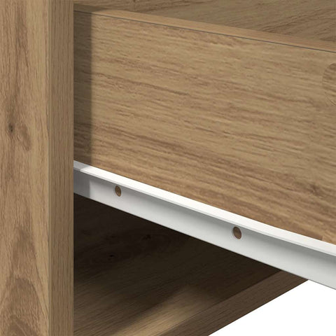 vidaXL Bedside Cabinets with LED Lights 2 pcs Wall-Mounted Artisan Oak