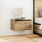 vidaXL Bedside Cabinets with LED Lights 2 pcs Wall-Mounted Artisan Oak