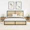 vidaXL Bedside Cabinets with LED Lights 2 pcs Wall-Mounted Artisan Oak