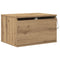 vidaXL Bedside Cabinets with LED Lights 2 pcs Wall-Mounted Artisan Oak
