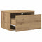 vidaXL Bedside Cabinets with LED Lights 2 pcs Wall-Mounted Artisan Oak