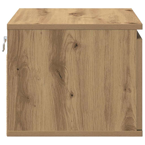 vidaXL Bedside Cabinets with LED Lights 2 pcs Wall-Mounted Artisan Oak