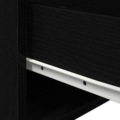 vidaXL Wall-mounted Bedside Cabinet 2 pcs Black Oak 50 x 36 x 30 cm