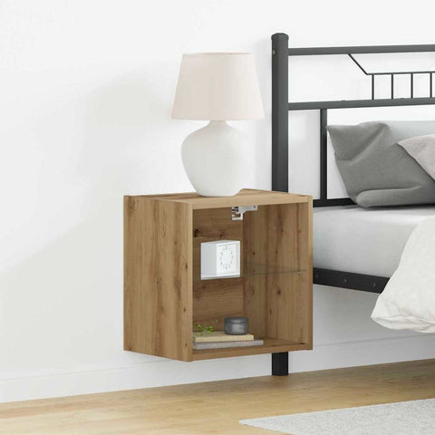 vidaXL Floating Shelf 2 pcs Brown 40 x 28.5 x 40 cm Engineered wood