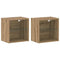 vidaXL Floating Shelf 2 pcs Brown 40 x 28.5 x 40 cm Engineered wood